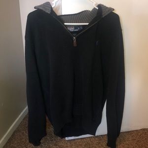 black polo sweater